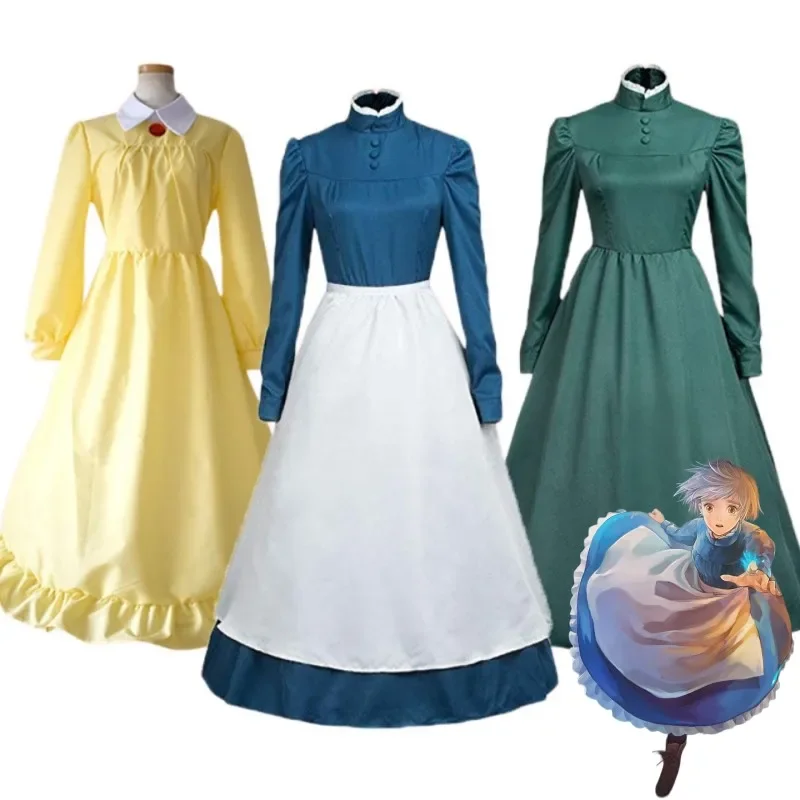 Howl's Moving Castle Sophie Cosplay Costumes Dress
