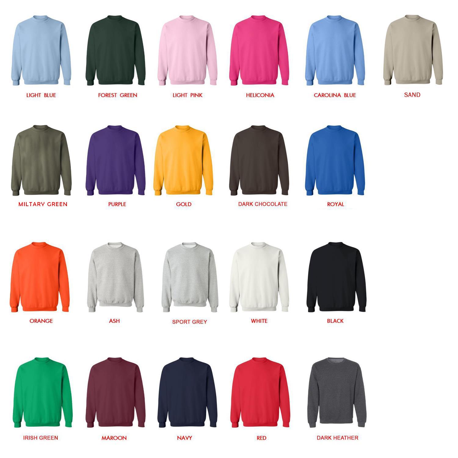 sweatshirt color chart - Howl’s Moving Castle Shop