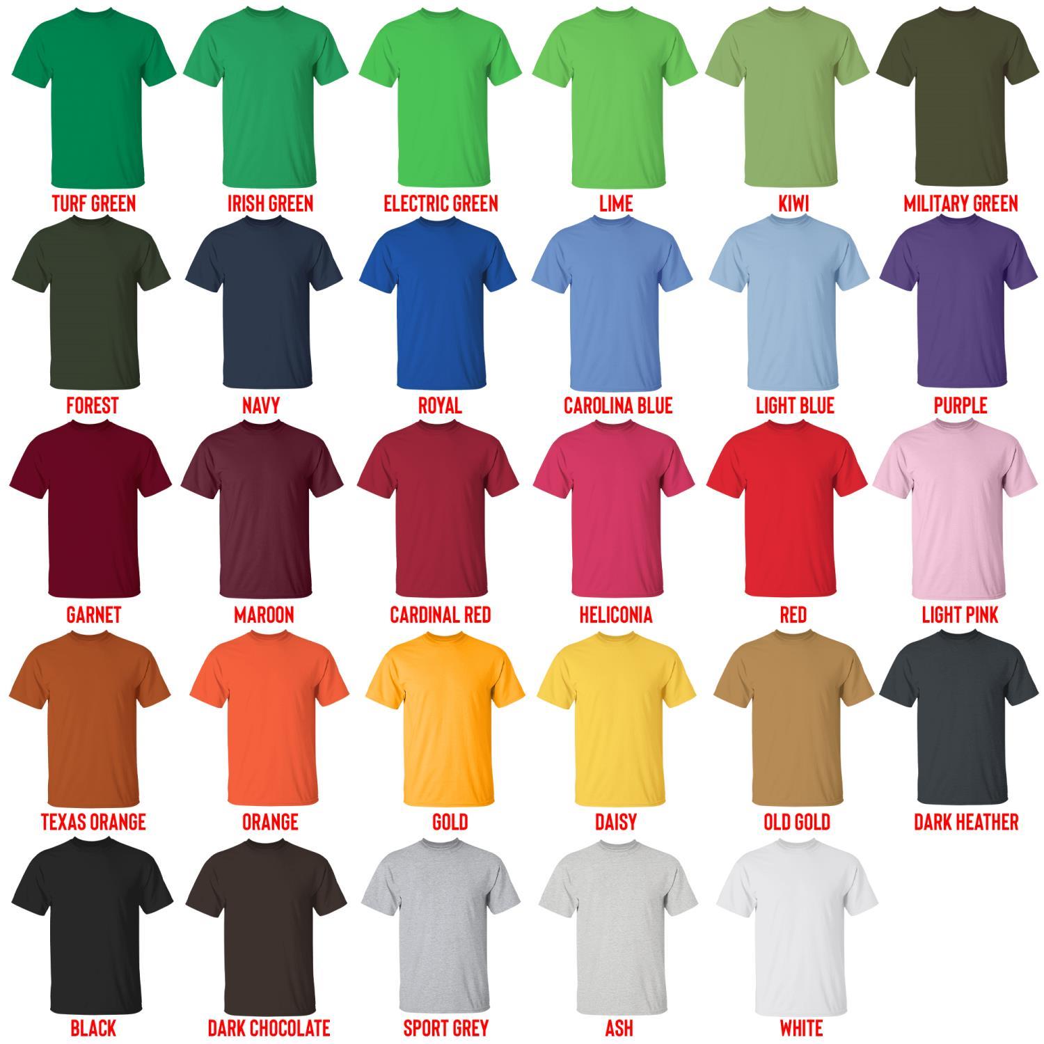 t shirt color chart - Howl’s Moving Castle Shop