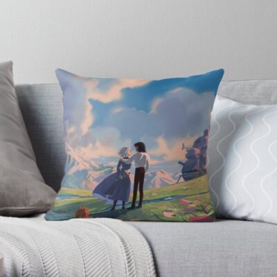 Howl’s Moving Castle Couple Scene Throw Pillow