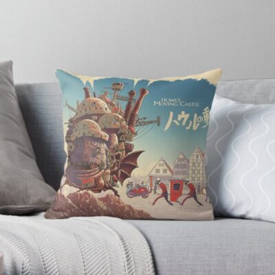 Howl’s Moving Castle Fly Moving Castle Throw Pillow