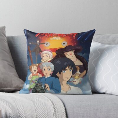 Howl’s Moving Castle Team Throw Pillow
