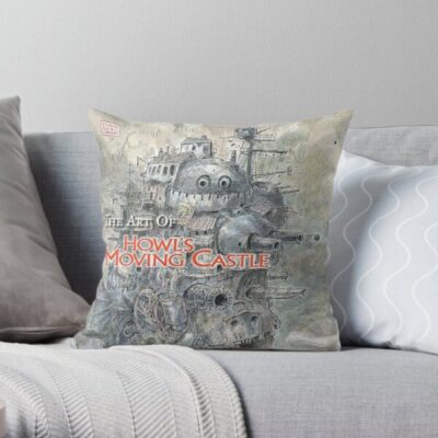 Painting Howl’s Moving Castle Throw Pillow